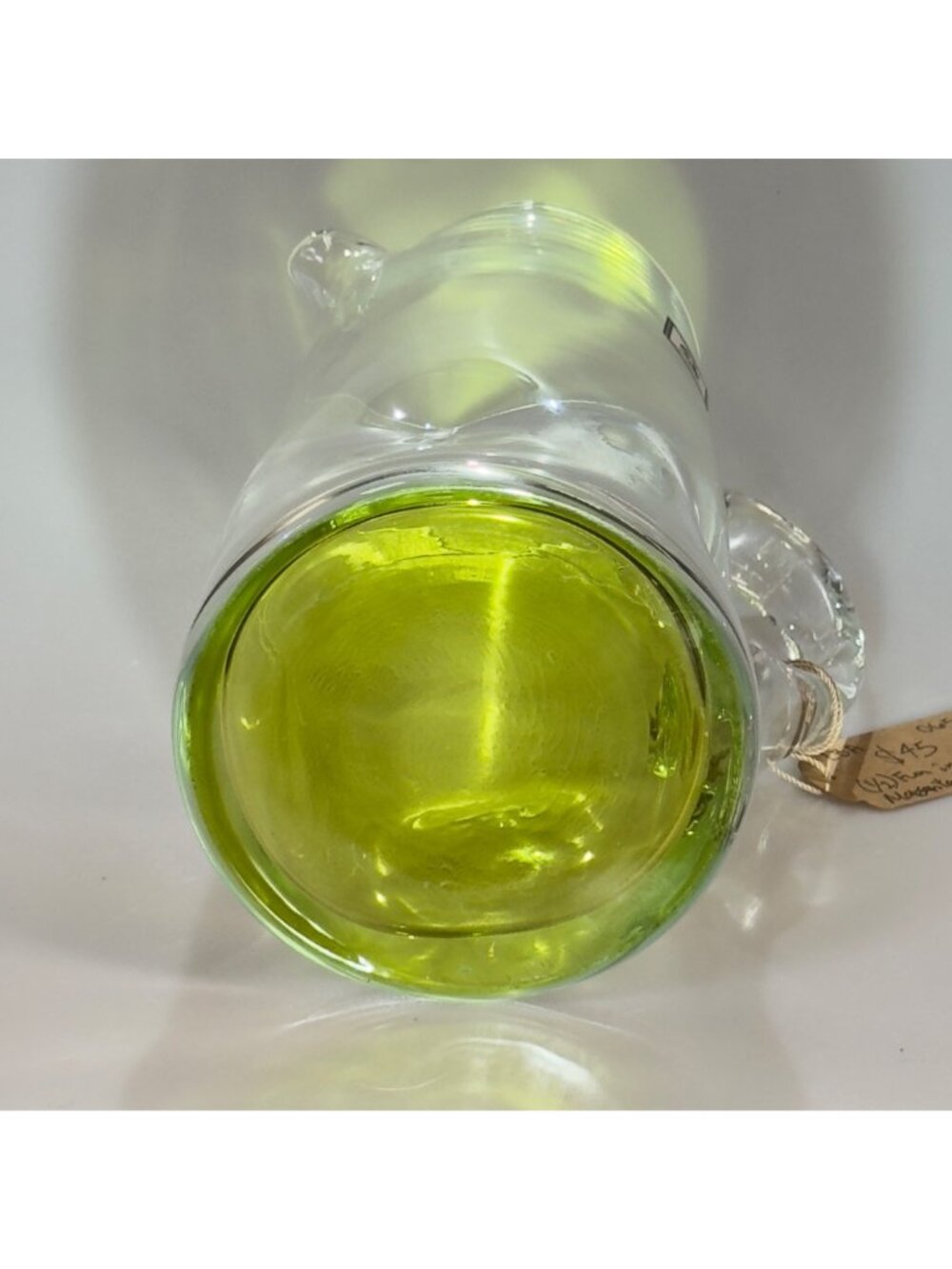 PartyLite Handmade Casa Glass Pitcher & Margarita Glass Set With Colorful Bases - Picture 5 of 16